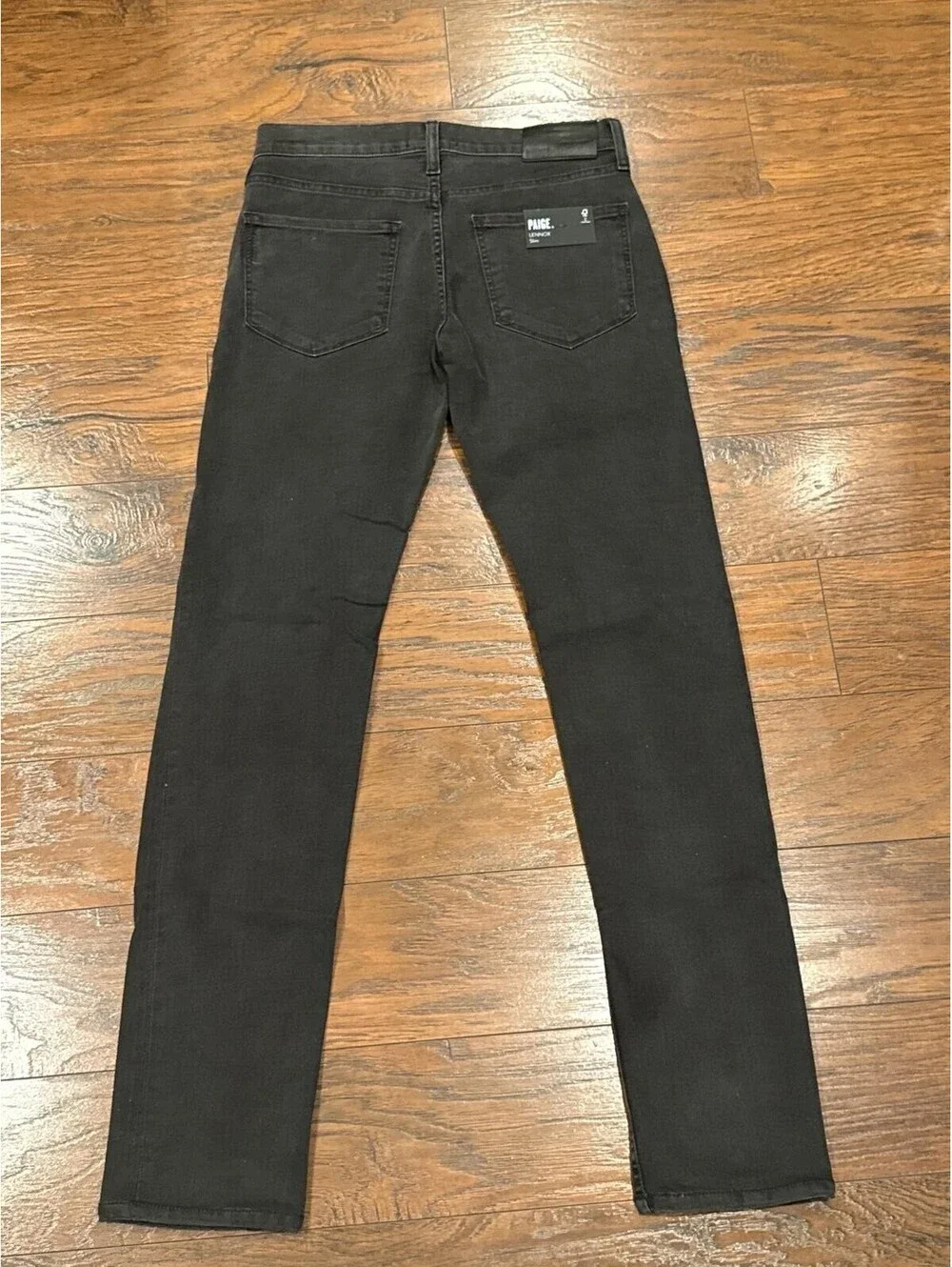 PAIGE Lennox Slim Fit Black Stretch Jeans Men’s 30 Transcend